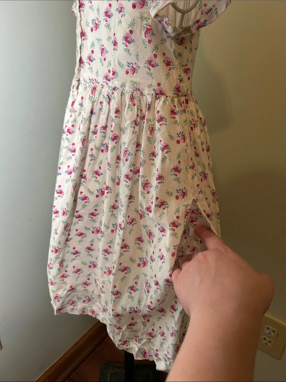 Polo Ralph Lauren 100% Cotton Charming Cottagecore White Dress Pink Floral Girl5